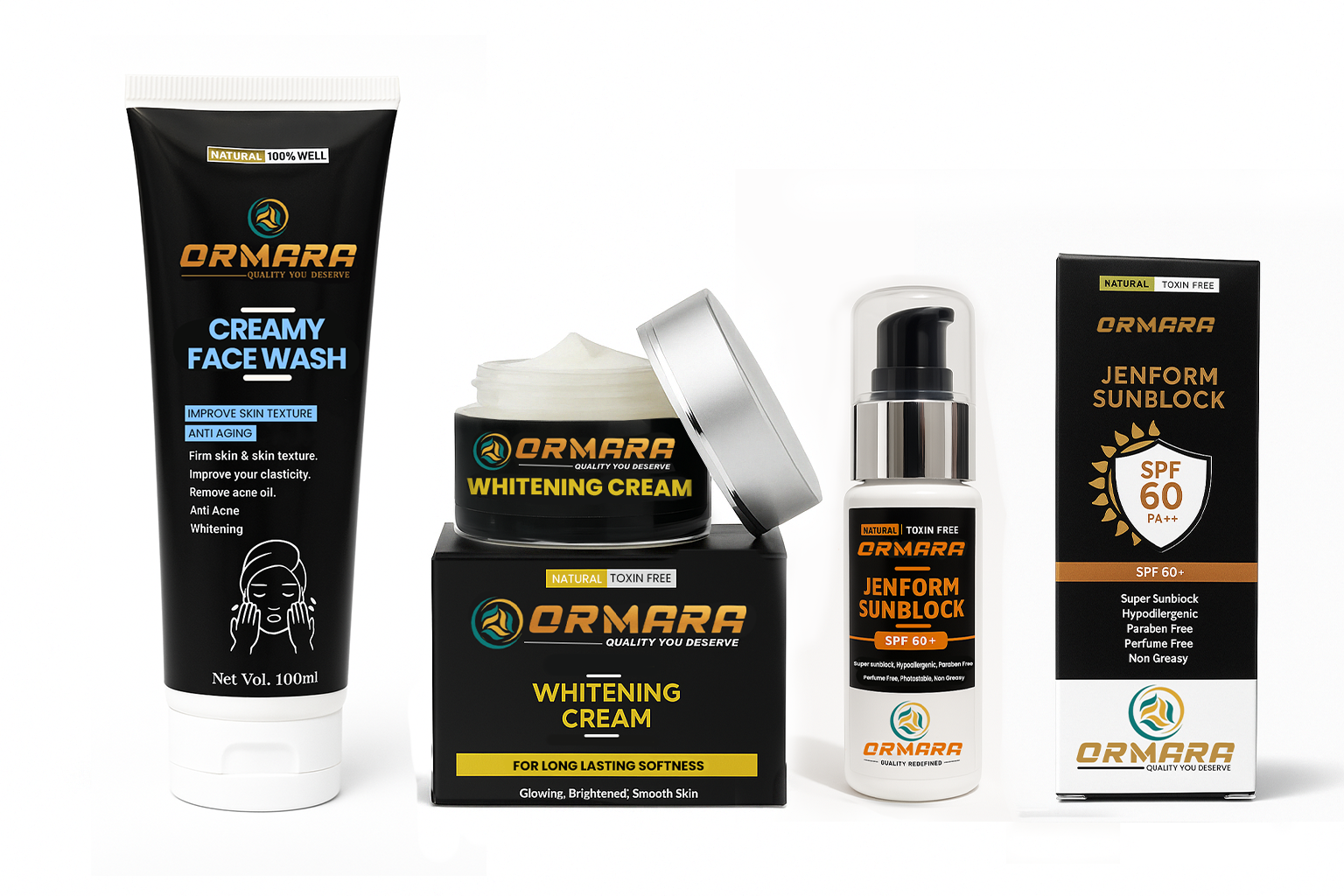 cream, facewash , sunblock 4650